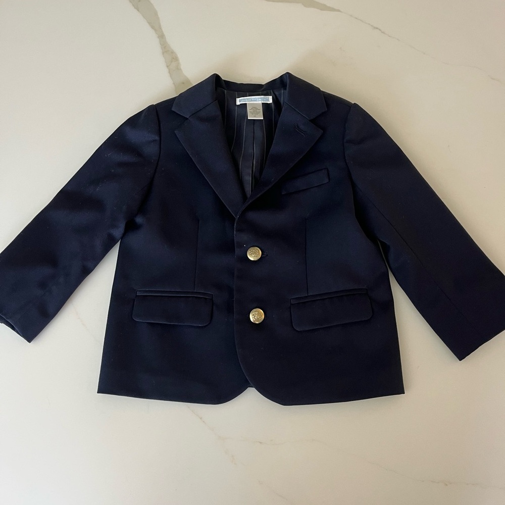 Janie and Jack Blue and Gold Blazer Tailored Elegance